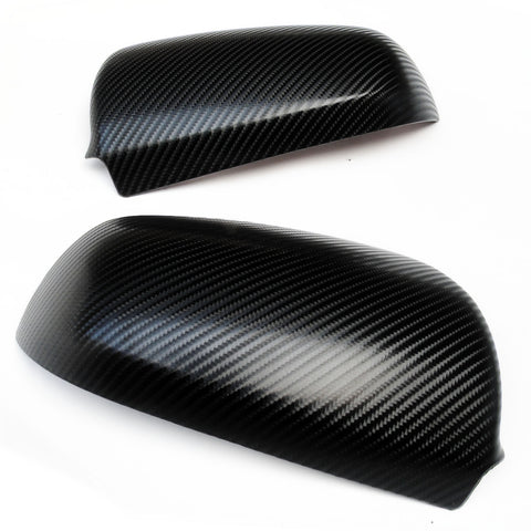 Black Carbon Fibre Effect Audi A3 A4 A6 Door Wing Mirror Covers Caps