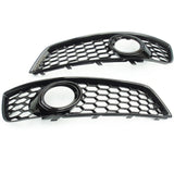 Audi A3 8P 2008-12 Honeycomb RS Style Fog Light Grilles Covers Pair