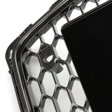 Audi A4 B8 RS4 Style Carbon Fibre Honeycomb Front Grille & Fogs S-Line