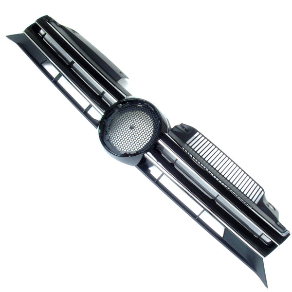 Front Radiator Grille Panel Black & Chrome for VW Golf mk6