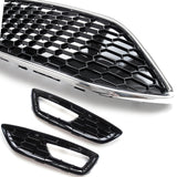 Ford Focus mk3 Zetec Sport Honeycomb Gloss Black Front Grilles kit Upgrade