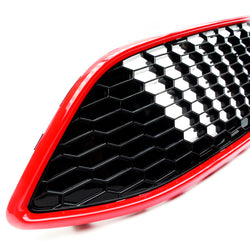 Ford Focus mk3 ST Line Style Black and Red Honeycomb Mesh Front Bumper Grille