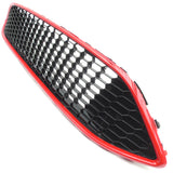 Ford Focus mk3 ST Line Style Black and Red Honeycomb Mesh Front Bumper Grille