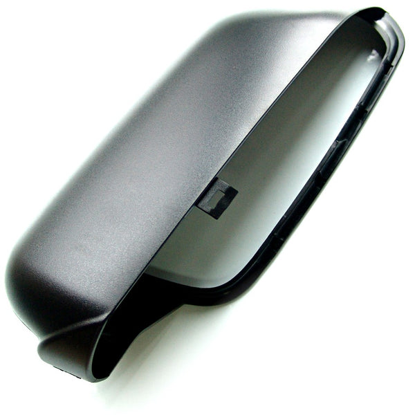 VW Polo Left Passenger Side Door Wing Mirror Cover Cap Black 2005 - 2009