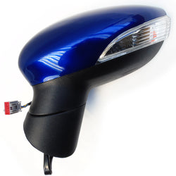 Ford Fiesta mk7 2013-2017 Left Passenger Side Full Complete Wing Mirror Deep Impact Blue