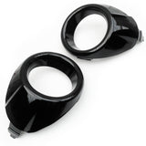 Ford Fiesta Mk7 Gloss Black Front Bumper Fog Light Covers Surrounds