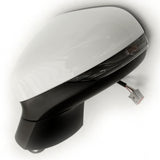 Frozen White Ford Fiesta mk8 Complete Full Door Wing Mirror Left Side