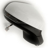 Frozen White Ford Fiesta mk8 Complete Full Door Wing Mirror Right Side