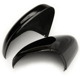 Ford Fiesta mk8 Shadow Gloss Black Door Wing Mirror Covers Caps Pair