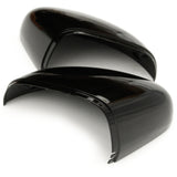 Ford Fiesta mk8 Shadow Gloss Black Door Wing Mirror Covers Caps Pair