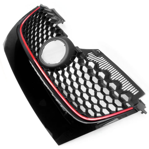 GTI Style Black & Red Honeycomb Front Grille for VW Golf mk5