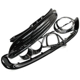 All Gloss Black Front Grilles & Light Surrounds Covers Kit for Mini R55 R56 R57 R58 R59 LCI