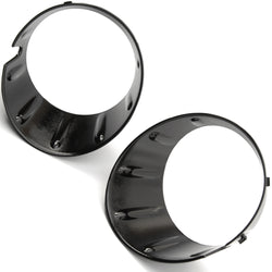 Gloss Black Front Bumper Fog Light Surrounds for Mini R55 R56 R57 R58 R59 LCI