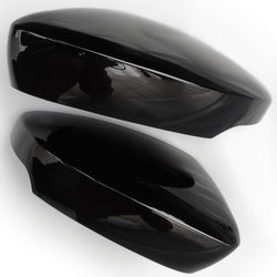 Skoda Fabia 2014- 2020 Gloss Black Door Wing Mirror Covers Caps Pair