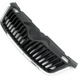 Skoda Fabia 2010 - 2015 Front Upper Radiator Grille Black & Chrome