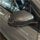 Ford Focus mk2 mk3 Carbon Fibre Effect Black Door Mirror Covers Caps Pair