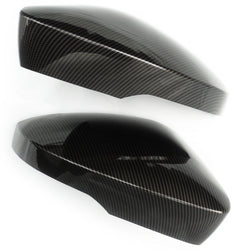 Skoda Octavia mk3 Gloss Carbon Fibre Black Door Wing Mirror Covers Caps Pair