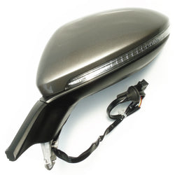 Complete Door Wing Mirror Left Side Limestone Grey to Fit VW Golf mk7