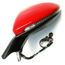 Complete Door Wing Mirror Left Side Tornado Red to Fit VW Golf mk7