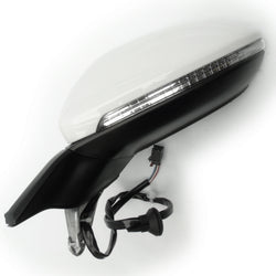 Complete Door Wing Mirror Left Side Pure White to Fit VW Golf mk7