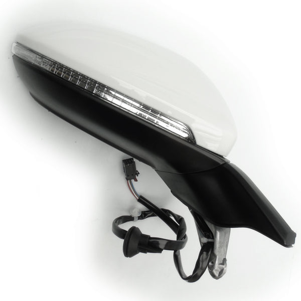 Complete Door Wing Mirror Right Side Pure White to Fit VW Golf mk7