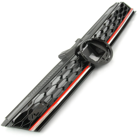 thumbnail image 2 of 2015-2016 VW Golf GTI MK7 Front Grille – Black Honeycomb With Red Trim, Direct Replacement By YLT Auto 2 of 5