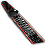 VW Polo 6R 2009 - 2012 Honeycomb Mesh Red and Black Front Radiator Grille