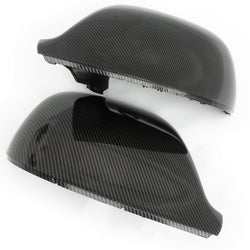 VW T5 T6 Transporter Side Door Wing Mirror Covers Gloss Carbon Fibre Black effect