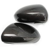 Vauxhall Corsa D E Wing Mirror Covers Caps Gloss Carbon Fibre Black