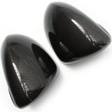 Vauxhall Corsa D E Wing Mirror Covers Caps Gloss Carbon Fibre Black