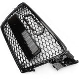 RS4 Style Honeycomb Mesh Gloss Black Front Bumper Grille for Audi A4 B8 2008-2012