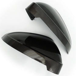 Audi A4 and A5 Carbon Fibre Effect Black Door Wing Mirror Covers Caps