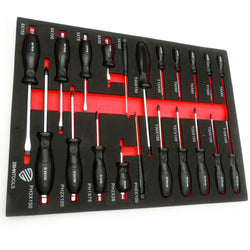 Zehn Tools Heavy Duty Screwdriver Philips Slotted Torx in Foam Tray