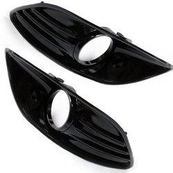 Ford Focus Sport Gloss Black Front Bumper Fog Light Surrounds Covers Grilles