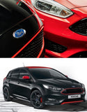 Ford Focus mk3 ST Line Style Black and Red Honeycomb Mesh Front Bumper Grille
