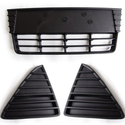 Ford Focus mk3 2011-2014 Front Bumper Grilles Centre Matt Black