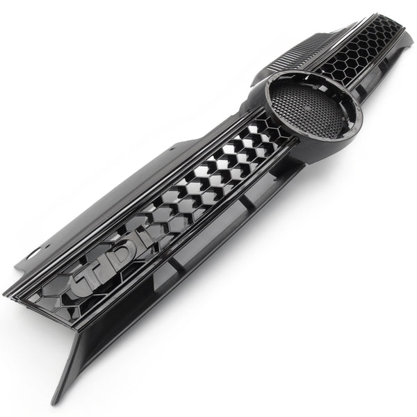All Gloss Black TDI Honeycomb GTI Style Front Grille for VW Golf mk6