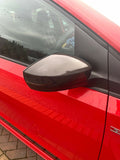 VW Polo mk5 6r Black Carbon Fibre Effect Door Wing Mirror Covers Caps