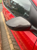 VW Polo mk5 6r Black Carbon Fibre Effect Door Wing Mirror Covers Caps